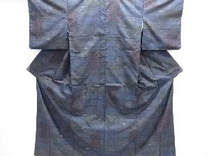 華紋に遠山模様織り出し本場泥大島紬着物(5マルキ)